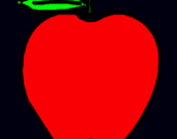 Dibujo manzana pintado por kathearlet