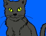 Dibujo Gato pintado por vely