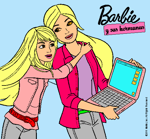 Dibujo El nuevo portátil de Barbie pintado por Mirichula