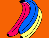 Dibujo Plátanos pintado por india