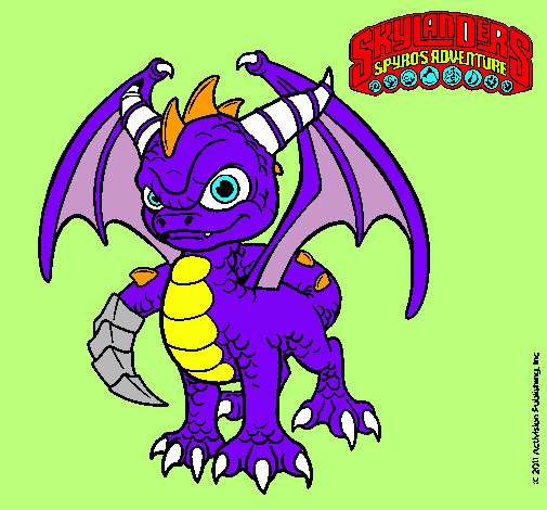 Dibujo Spyro pintado por lokkkitah