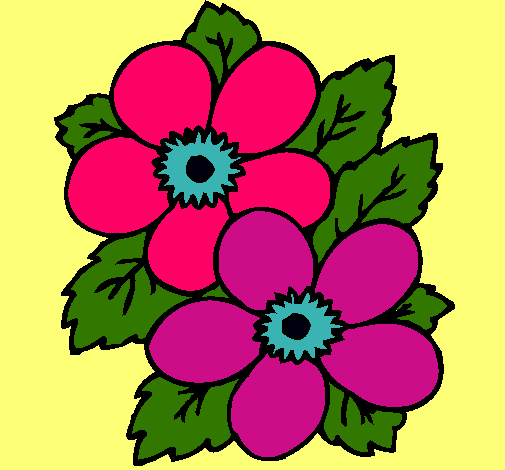 Dibujo Flores pintado por pusurrunga