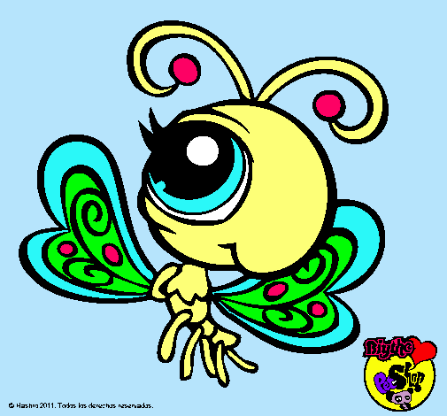 Dibujo Mariposa Littlest Pet Shop 2 pintado por mailey