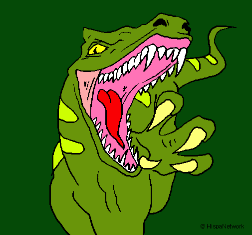 Dibujo Velociraptor II pintado por cerditoXD