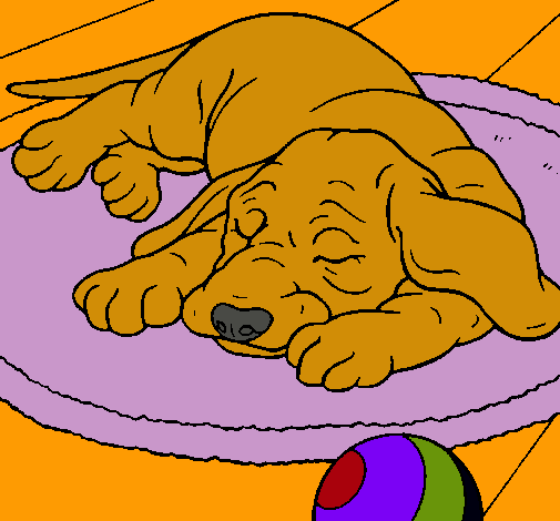 Dibujo Perro durmiendo pintado por Mirichula