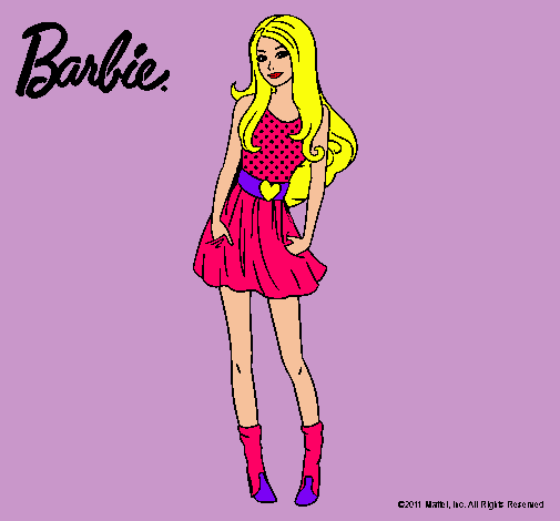 Dibujo Barbie veraniega pintado por florangima