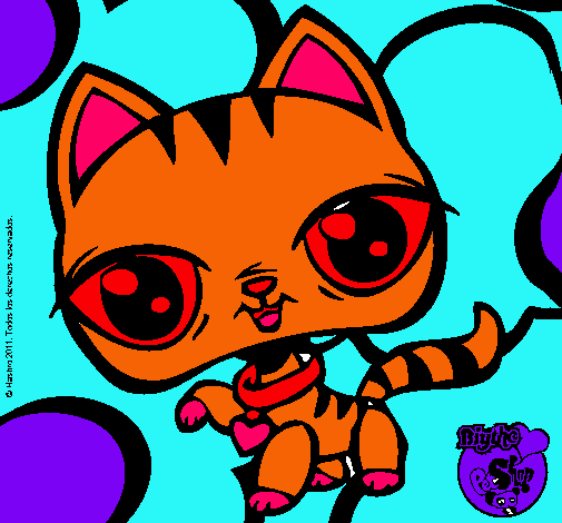 Dibujo Gatito Littlest Pet Shop pintado por 1512