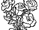 Dibujo Ramo de rosas pintado por opopooio