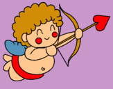 Dibujo Cupido pintado por karencia