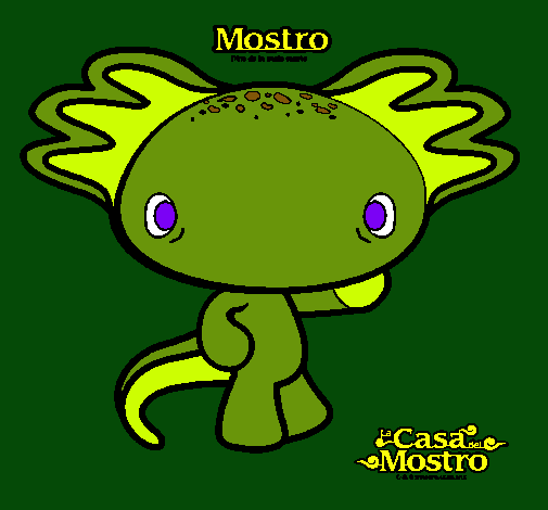 Dibujo Mostro 2 pintado por cerditoXD