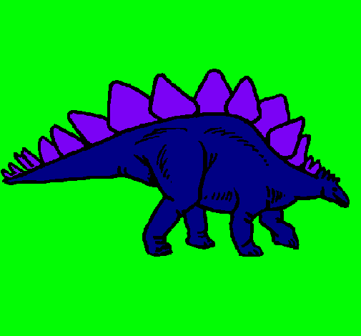 Dibujo Stegosaurus pintado por catalt