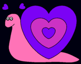 Dibujo Caracol corazón pintado por nayua