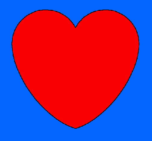 Dibujo Corazón pintado por XAMALUAP