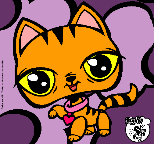 Dibujo Gatito Littlest Pet Shop pintado por Johanna15