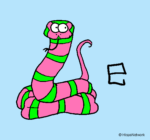 Dibujo Serpiente pintado por sarita24