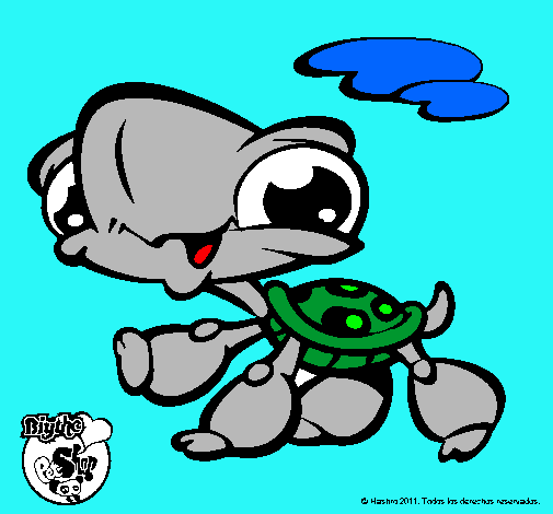 Dibujo Tortuga Littlest Pet Shop pintado por JOHANAERAS