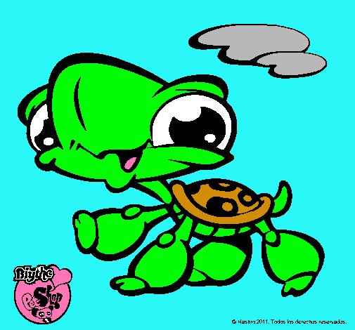 Dibujo Tortuga Littlest Pet Shop pintado por albae