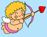 Dibujo Cupido pintado por Nieve