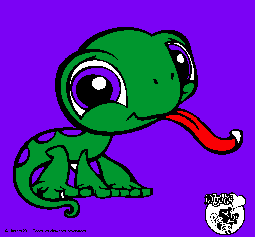 Dibujo Lagarto Littlest Pet Shop pintado por aquamarina