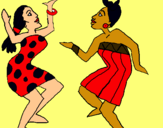 Dibujo Mujeres bailando pintado por marilinda