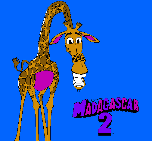 Dibujo Madagascar 2 Melman pintado por nayua
