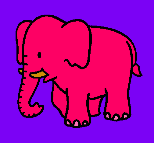 Dibujo Elefante bebe pintado por Melissa00
