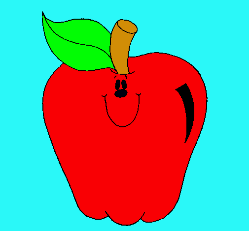 Dibujo Manzana pintado por tibu