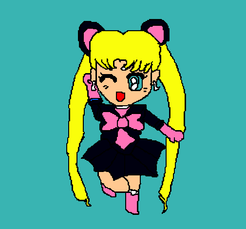 Dibujo Sailor Moon pintado por _aniita_