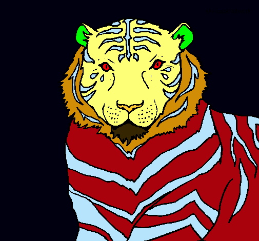 Dibujo Tigre pintado por SergioAAD