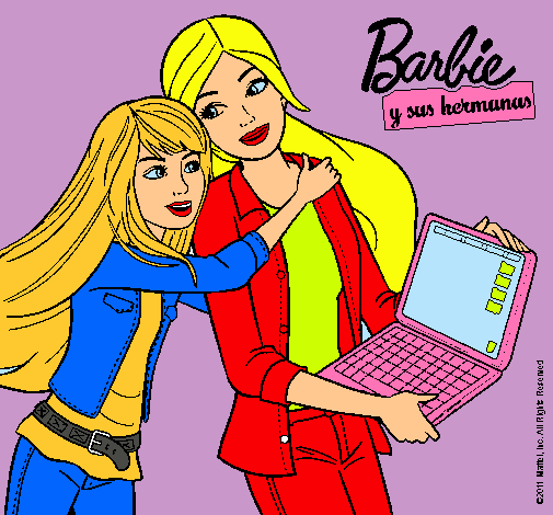 Dibujo El nuevo portátil de Barbie pintado por jenhizita 