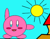 Dibujo Kirby en un día soleado pintado por isabel-11