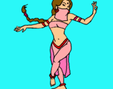 Dibujo Princesa mora bailando pintado por Sahara 