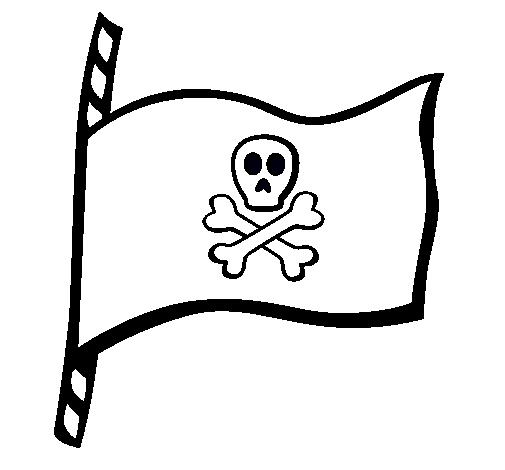 Dibujo Bandera pirata pintado por facuguada