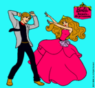 Dibujo Barbie bailando con un amigo pintado por celi11