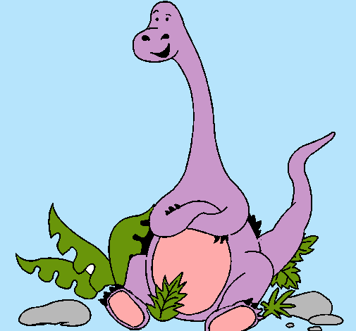 Dibujo Diplodocus sentado pintado por Rebecka 