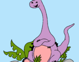 Dibujo Diplodocus sentado pintado por Rebecka 
