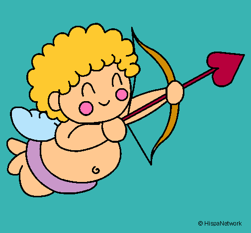 Dibujo Cupido pintado por bebepequi