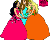 Dibujo Barbie y sus amigas princesas pintado por pppppppppppp