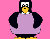 Dibujo Pingüino pintado por noeliacay