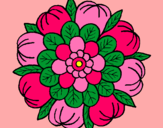 Dibujo Mandala floral pintado por Miiku