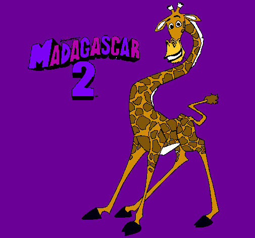 Dibujo Madagascar 2 Melman pintado por nayua