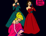 Dibujo Barbie y sus amigas vestidas de gala pintado por sofia34ha2