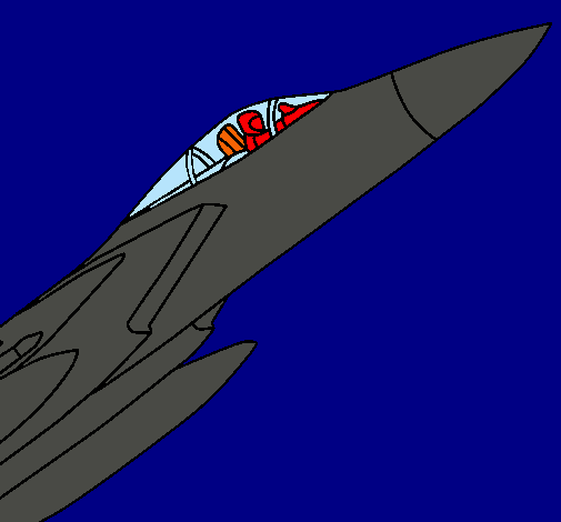 Dibujo Avión de caza pintado por Albert-F