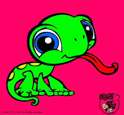 Dibujo Lagarto Littlest Pet Shop pintado por einnys