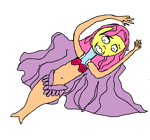 Dibujo Sirena con larga melena pintado por paty11