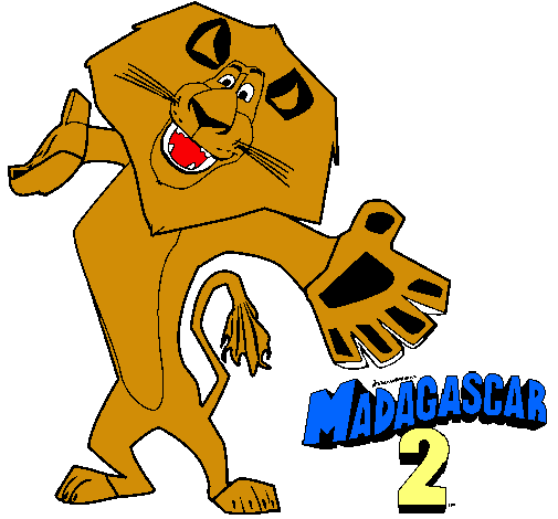 Dibujo Madagascar 2 Alex 2 pintado por diegolanus