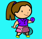 Dibujo Chica tenista pintado por deportista