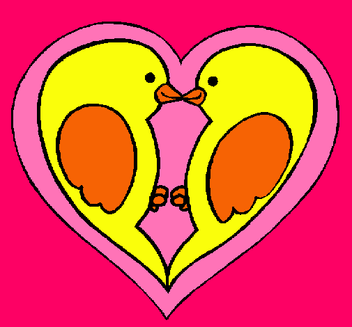 Dibujo Pajaritos enamorados pintado por Dany_CSI