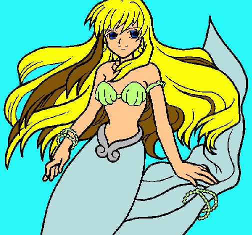 Dibujo Sirena pintado por Gaby2007
