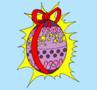 Dibujo Huevo de pascua brillante pintado por Miiku